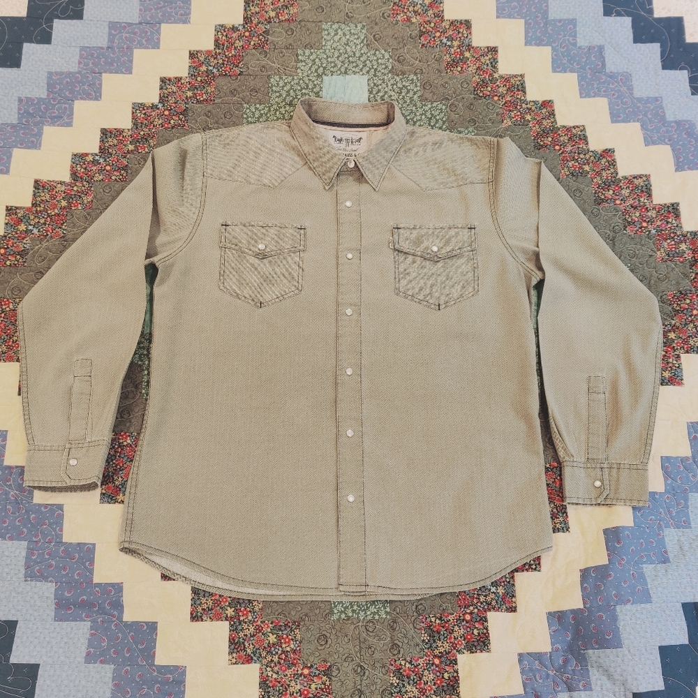 Levi's 👖 Herringbone Western Shirt MOP Buttons